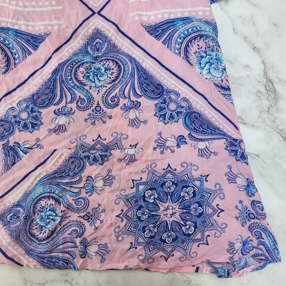 NWT Asos Design Halter Tiered Beach Sundress Pink Bandana Print US 12 - Picture 5 of 9